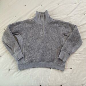 Lululemon Stand Out Sherpa 1/2 Zip Gray Size 6